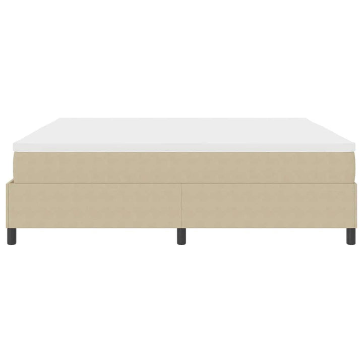 Box spring seng Lys Grå og Hvid 200 x 200 cm Velourstof