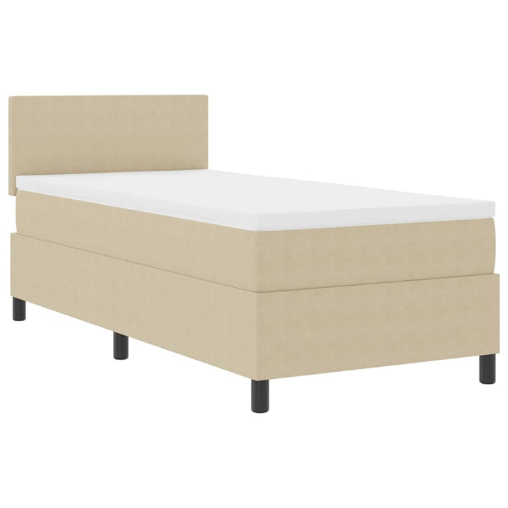 Box spring seng Lys Grå og Hvid 80 x 200 cm Velourstof