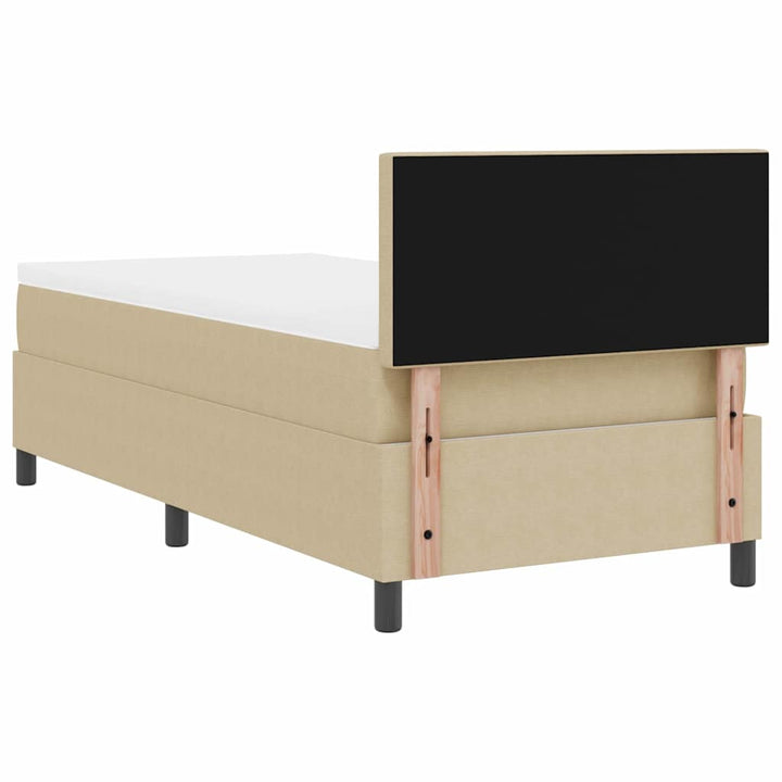 Box spring seng Lys Grå og Hvid 80 x 200 cm Velourstof