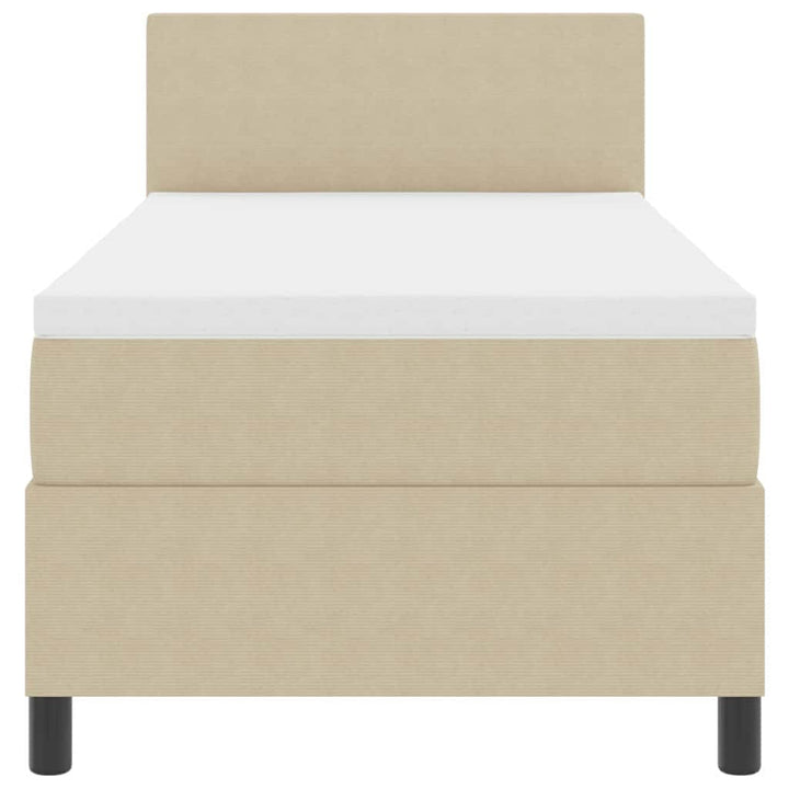 Box spring seng Lys Grå og Hvid 80 x 200 cm Velourstof