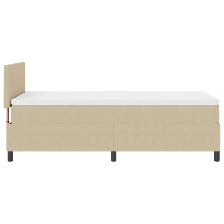 Box spring seng Lys Grå og Hvid 80 x 200 cm Velourstof