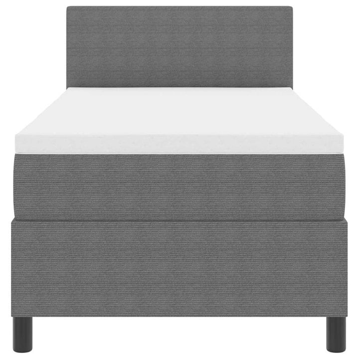 Box spring seng Lys Grå og Hvid 100 x 200 cm Velourstof