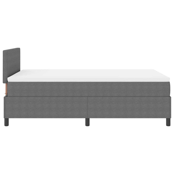 Box spring seng Lys Grå og Hvid 120 x 190 cm Velourstof