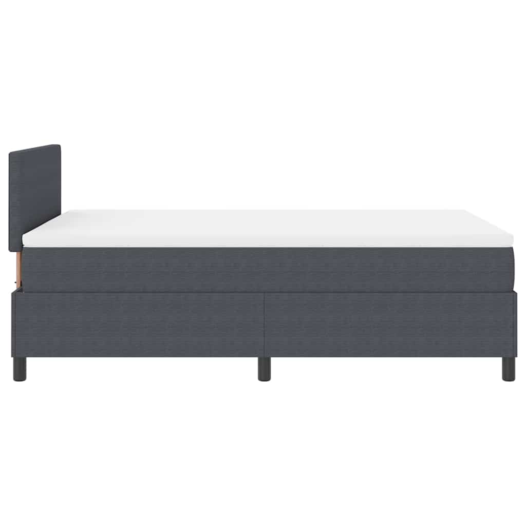 Box spring seng Mørkegrå og Hvid 120 x 190 cm Velourstof