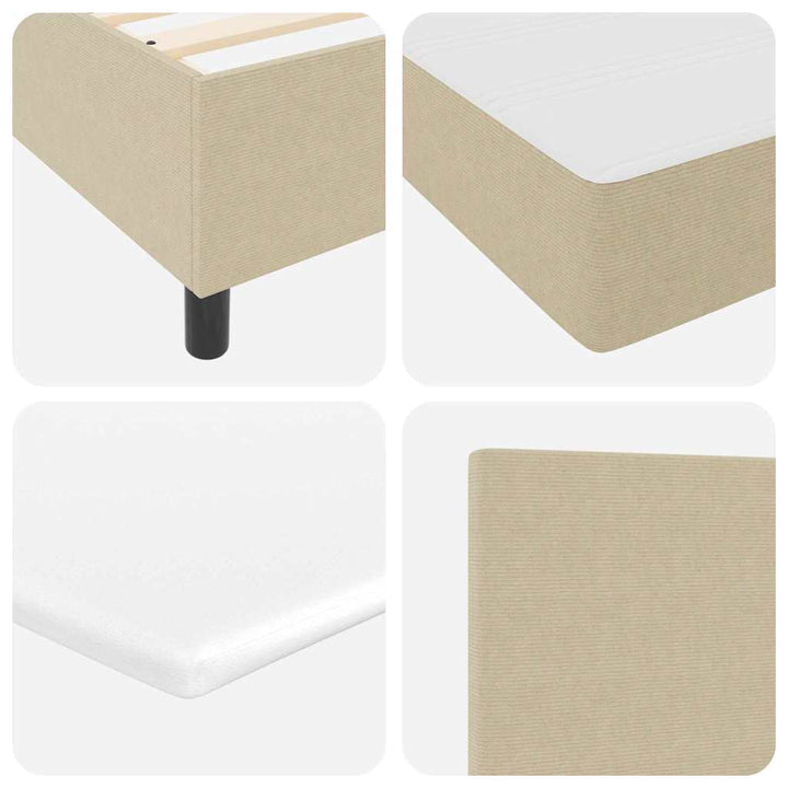 Box spring seng Lys Grå og Hvid 120 x 190 cm Velourstof