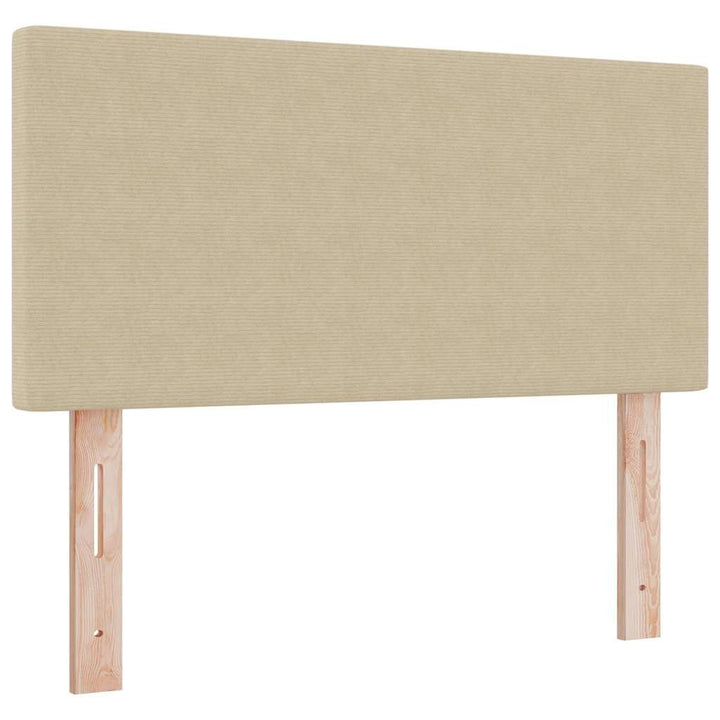 Box spring seng Lys Grå og Hvid 120 x 190 cm Velourstof