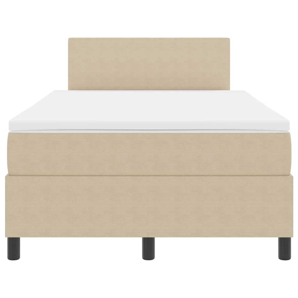 Box spring seng Lys Grå og Hvid 120 x 190 cm Velourstof