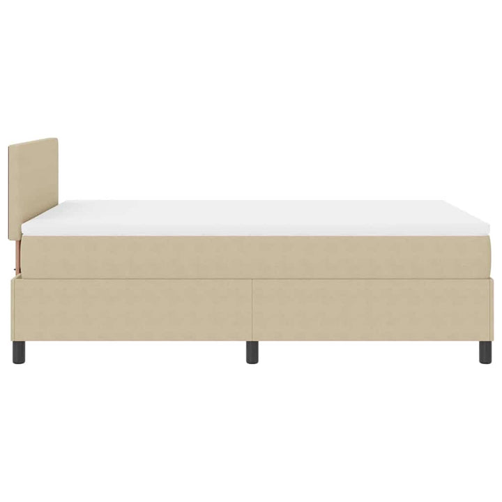 Box spring seng Lys Grå og Hvid 120 x 190 cm Velourstof