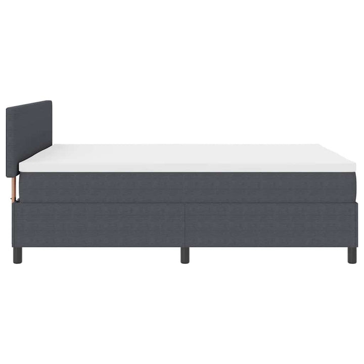 Box spring seng Mørkegrå og Hvid 140 x 190 cm Velourstof