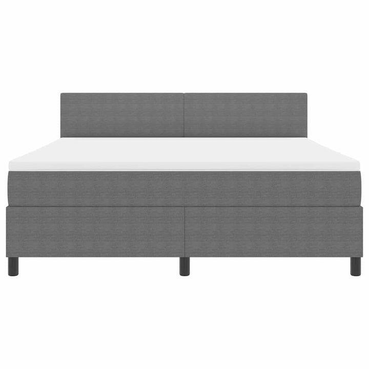 Box spring seng Lys Grå og Hvid 180 x 200 cm Velourstof
