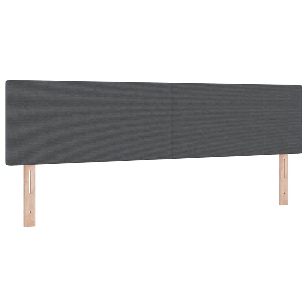 Box spring seng Mørkegrå og Hvid 180 x 200 cm Velourstof
