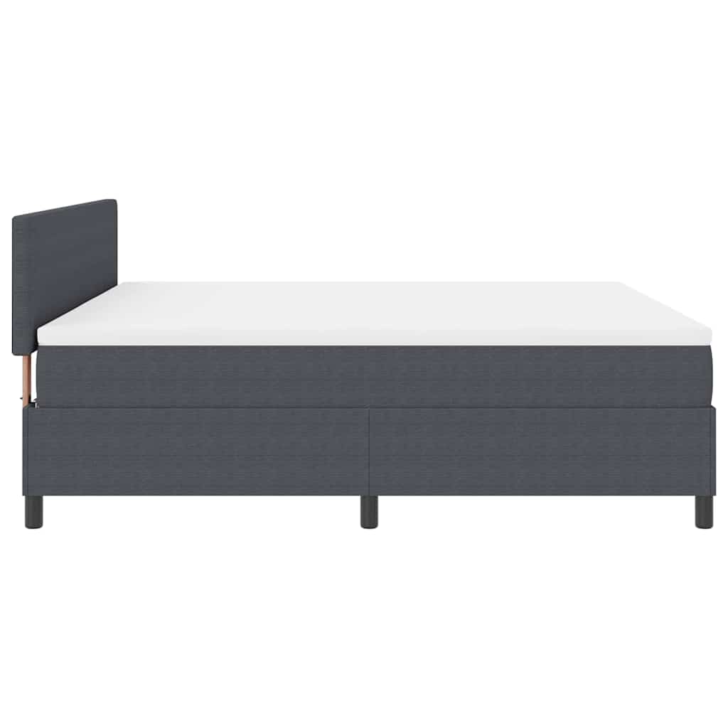 Box spring seng Mørkegrå og Hvid 180 x 200 cm Velourstof