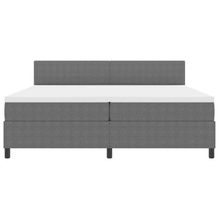 Box spring seng Lys Grå og Hvid 200 x 200 cm Velourstof