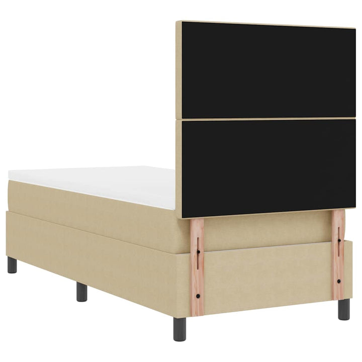 Box spring seng Lys Grå og Hvid 80 x 200 cm Velourstof