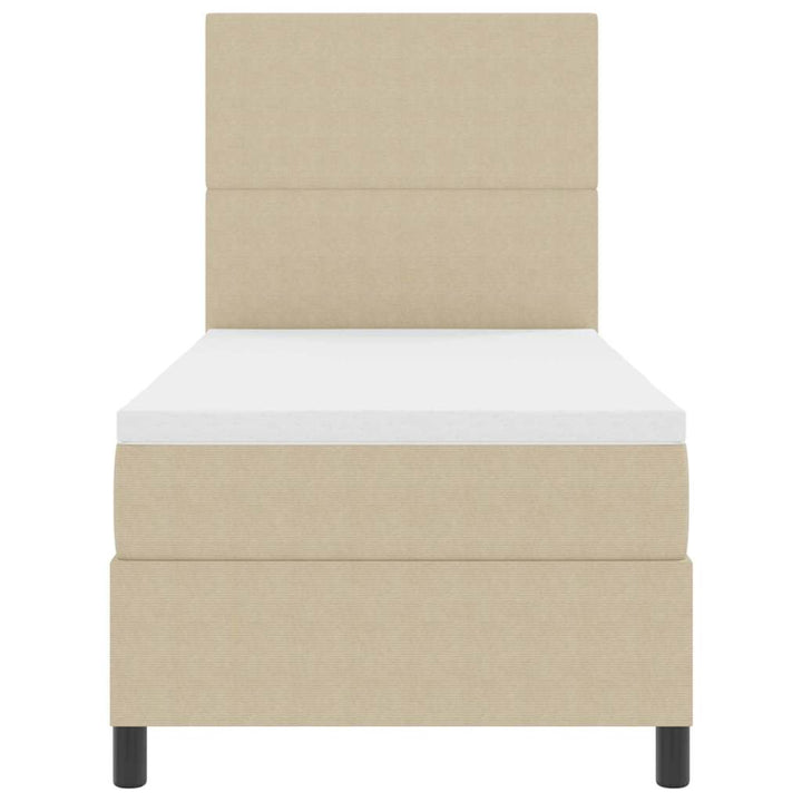 Box spring seng Lys Grå og Hvid 80 x 200 cm Velourstof