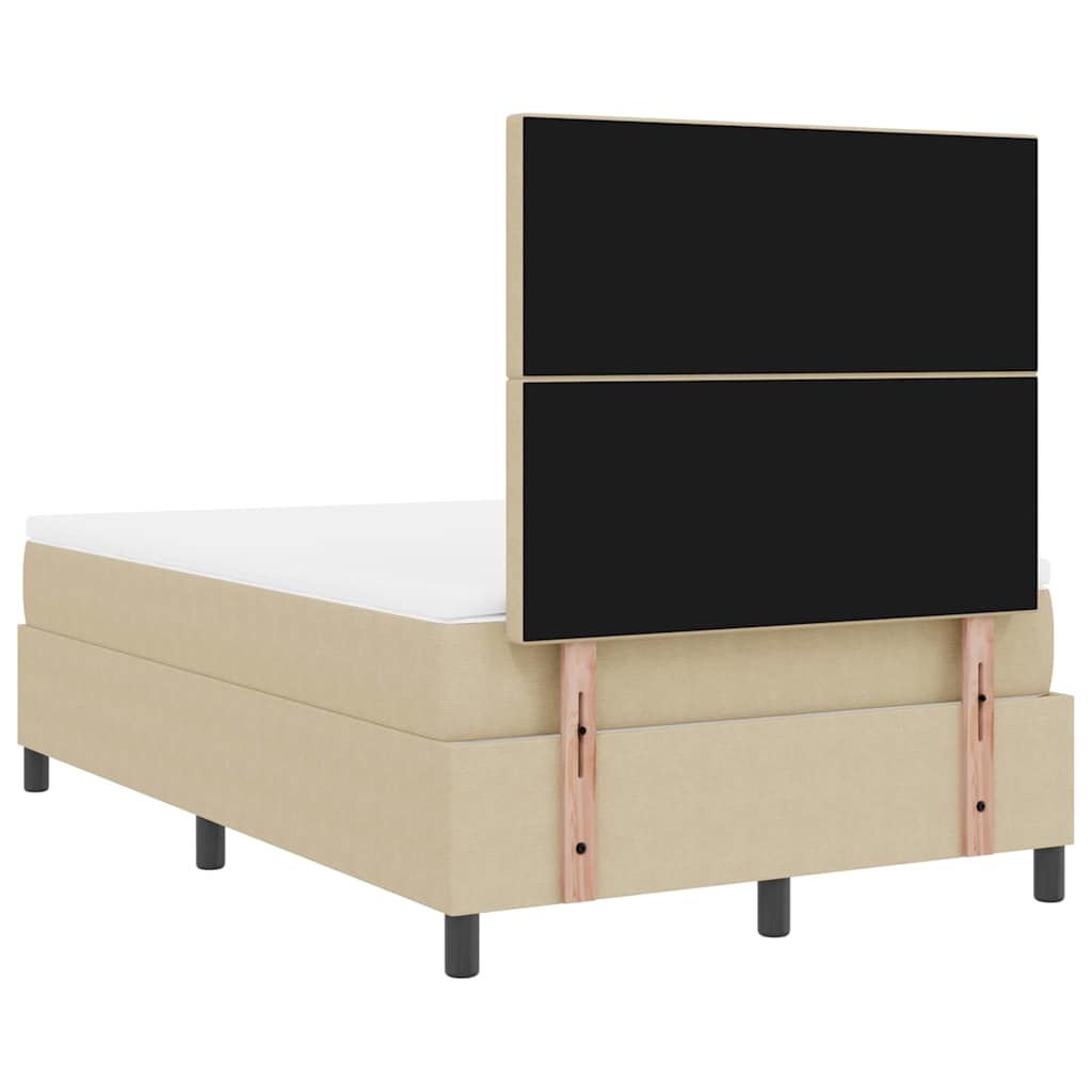 Box spring seng Lys Grå og Hvid 120 x 190 cm Velourstof