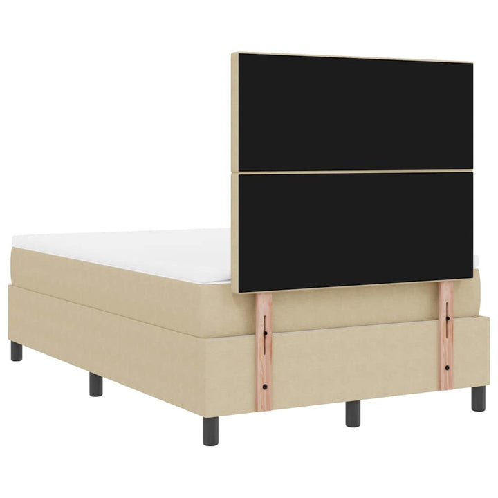 Box spring seng Lys Grå og Hvid 120 x 190 cm Velourstof
