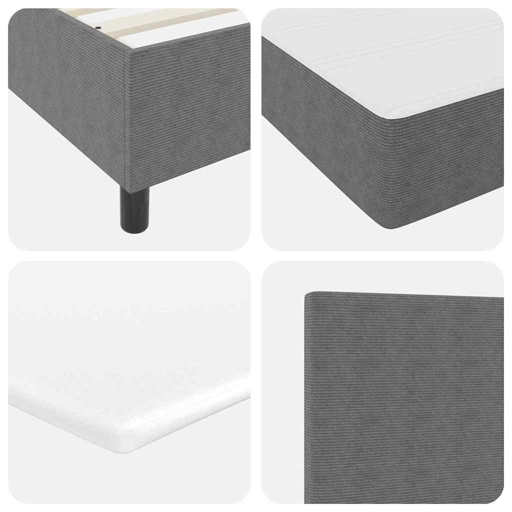 Box spring seng Lys Grå og Hvid 180 x 200 cm Velourstof