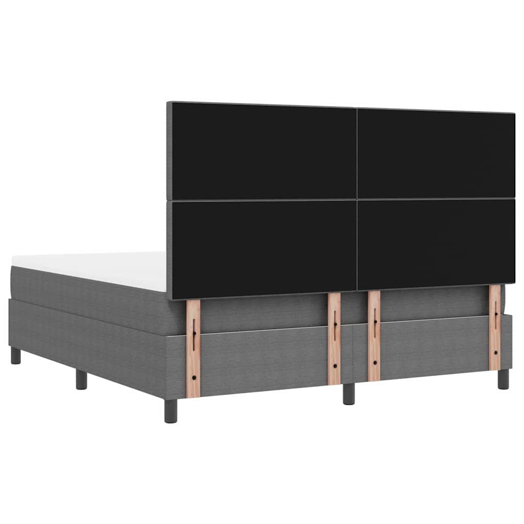 Box spring seng Lys Grå og Hvid 180 x 200 cm Velourstof