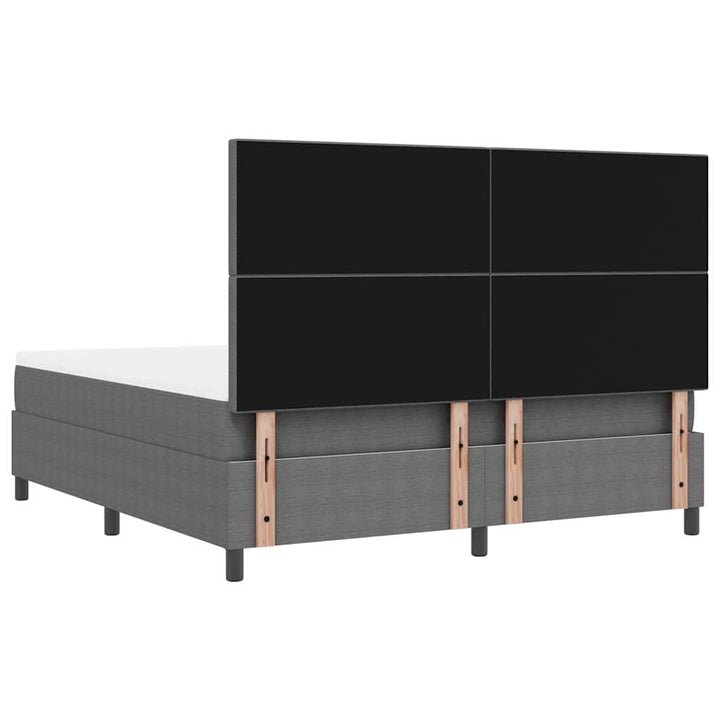 Box spring seng Lys Grå og Hvid 180 x 200 cm Velourstof