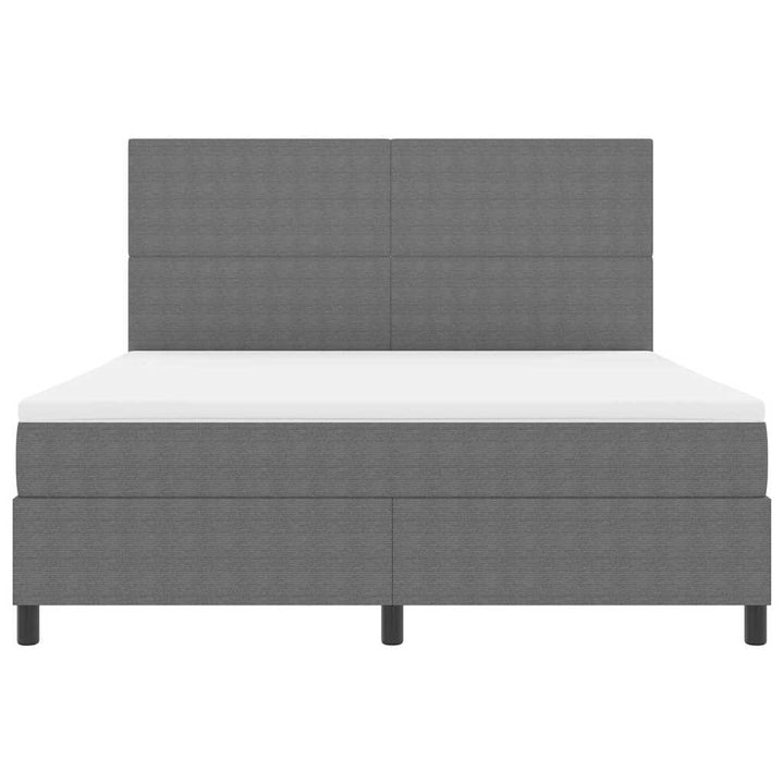 Box spring seng Lys Grå og Hvid 180 x 200 cm Velourstof