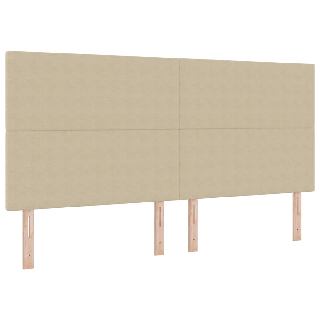 Box spring seng Lys Grå og Hvid 200 x 200 cm Velourstof