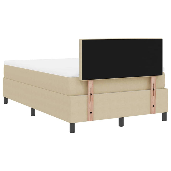 LED Box Spring Bed Lys Grå og Hvid 120 x 190 cm Velourstof