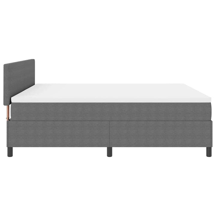 LED Box Spring Bed Lys Grå og Hvid 180 x 200 cm Velourstof