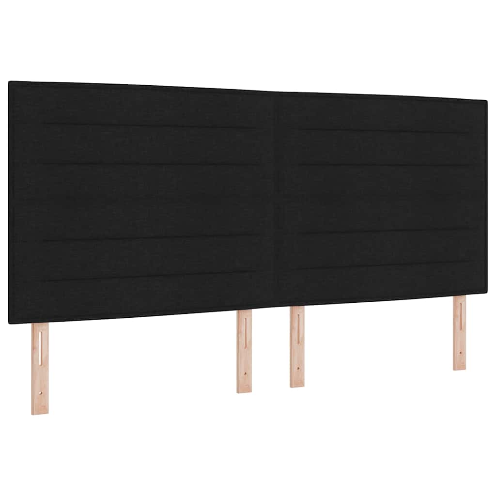 Hovedgærde Sort 200 cm Stof