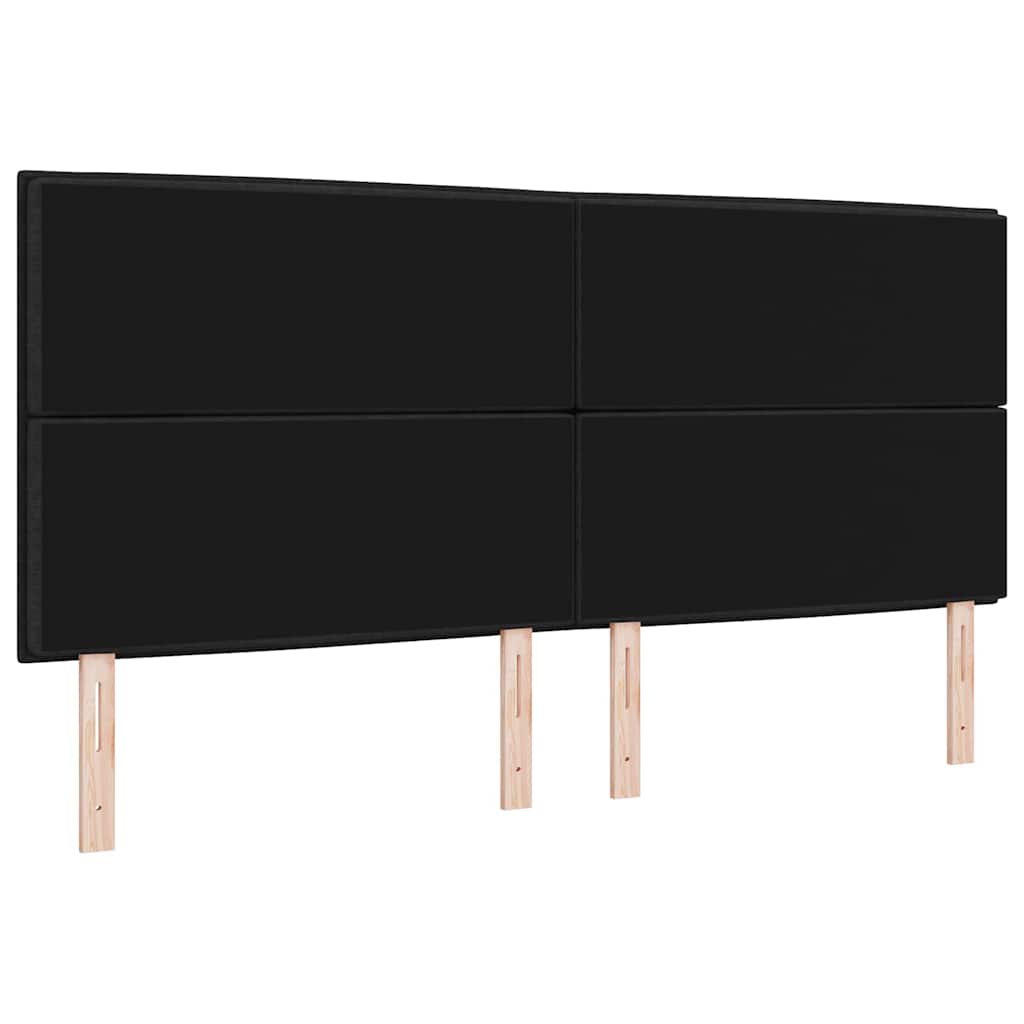 Hovedgærde Sort 200 cm Stof
