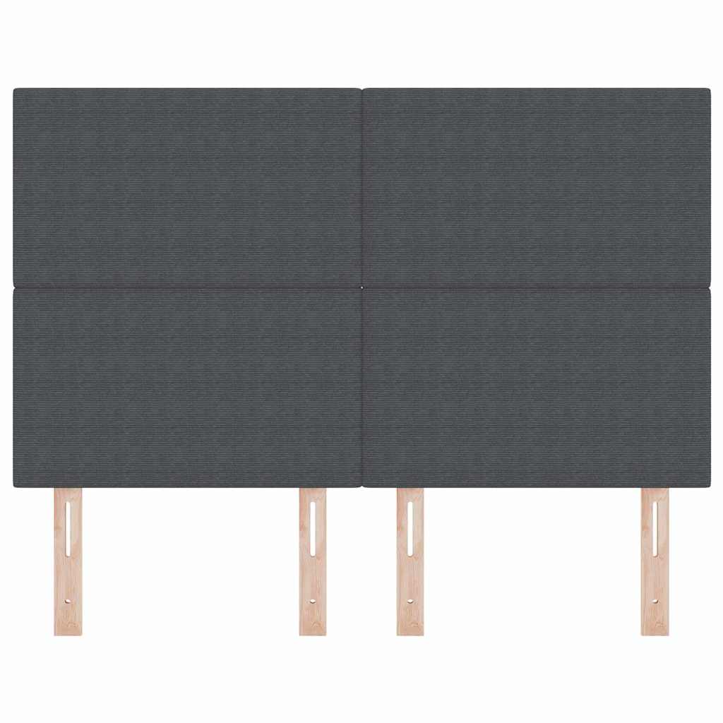 Hovedgærde Mørkegrå 160 cm Velourstof