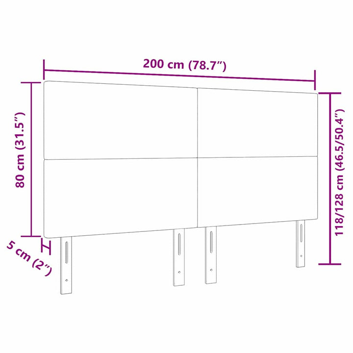 Hovedgærde Creme 200 cm Velourstof