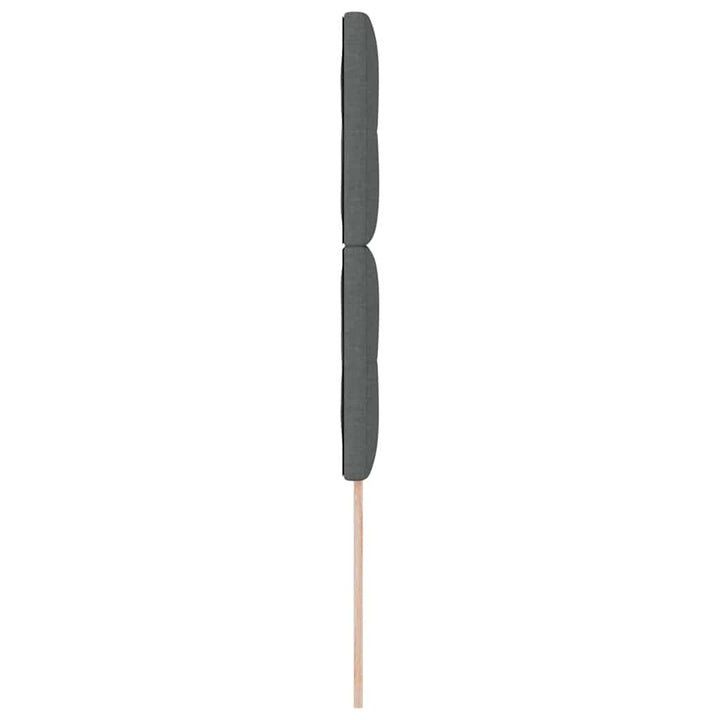 Højdejusterbart sengehoved med hovedgærde Mørkegrå 90 cm Stof