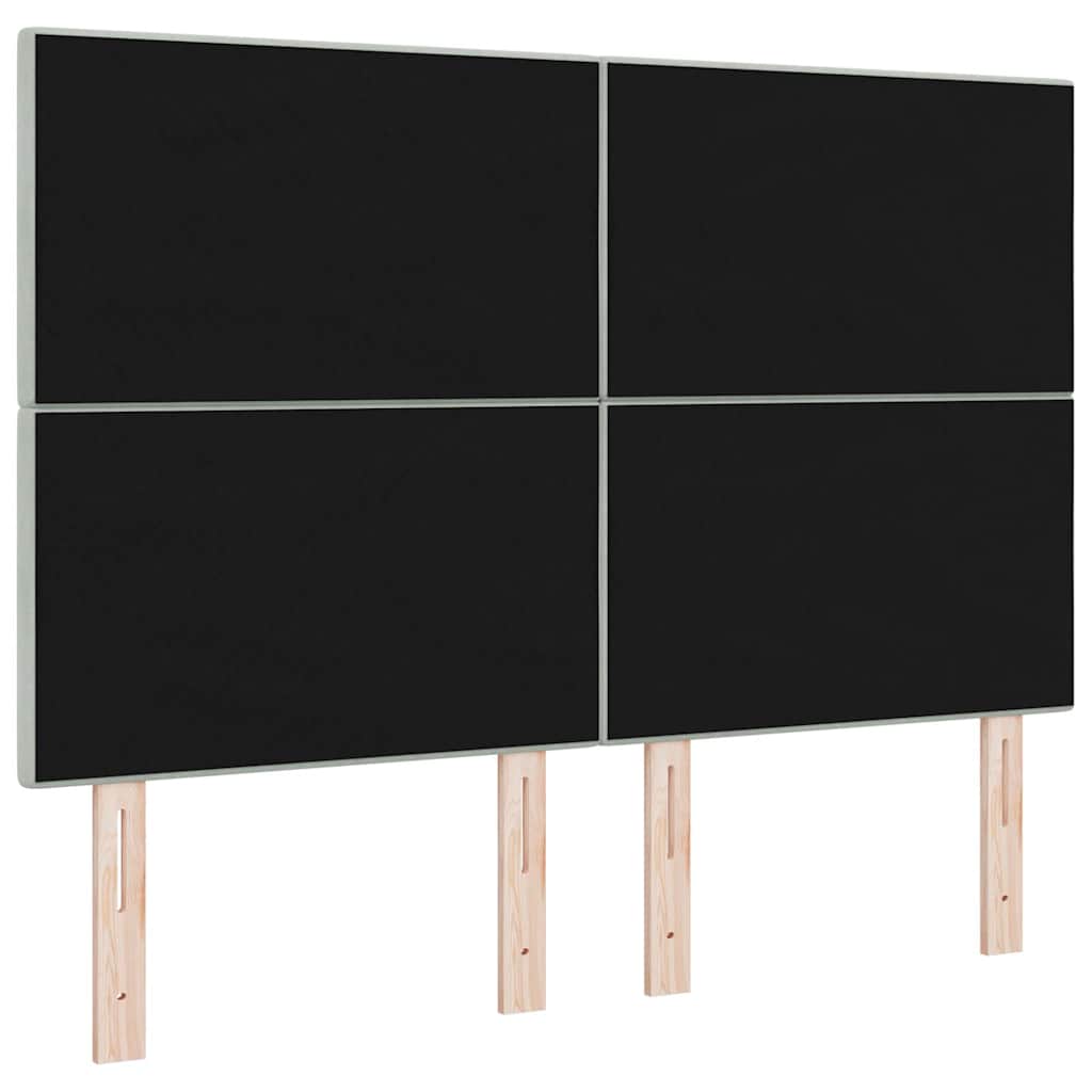 Hovedgærde Lysegrå 144 cm Fløjl