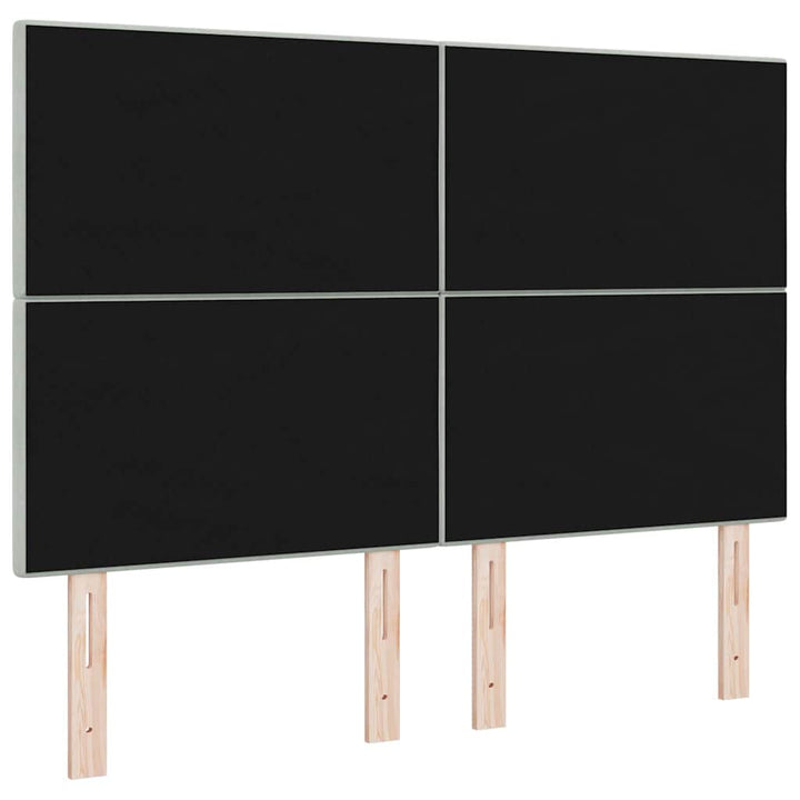 Hovedgærde Lysegrå 144 cm Fløjl