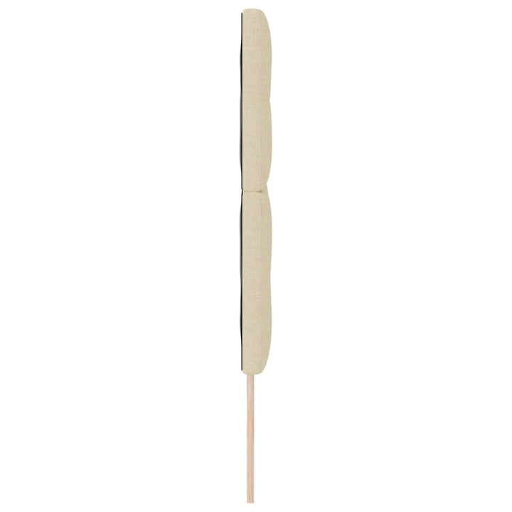 Højdejusterbart sengehoved med hovedgærde Creme 160 cm Stof