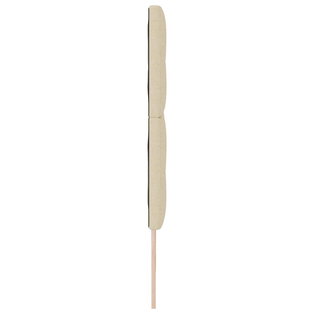 Højdejusterbart sengehoved med hovedgærde Creme 180 cm Stof