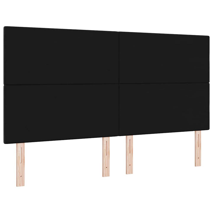 Hovedgærde Sort 180 cm Fløjl