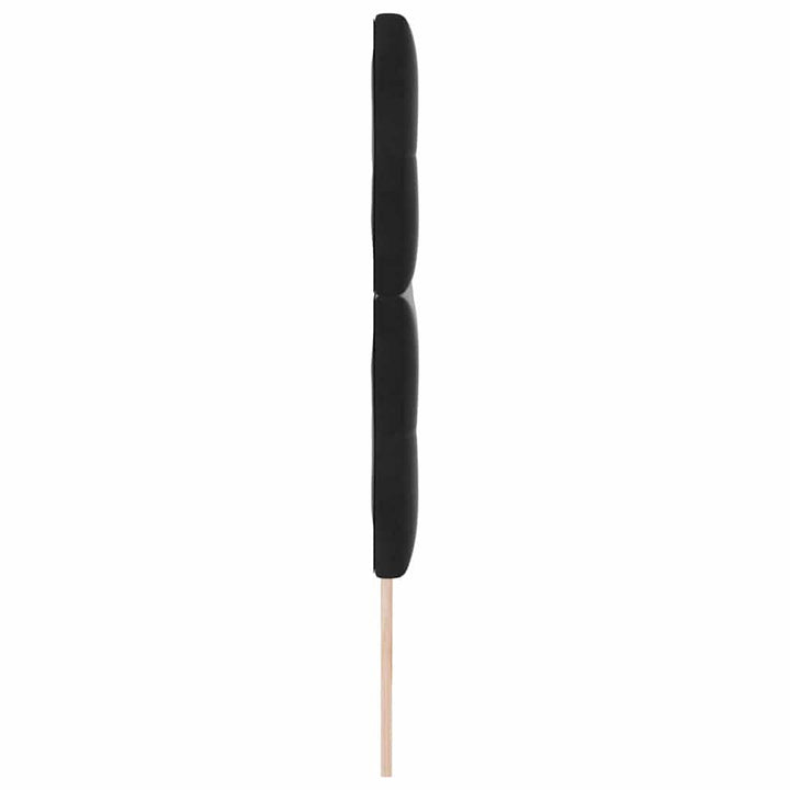 Hovedgærde Sort 180 cm Fløjl