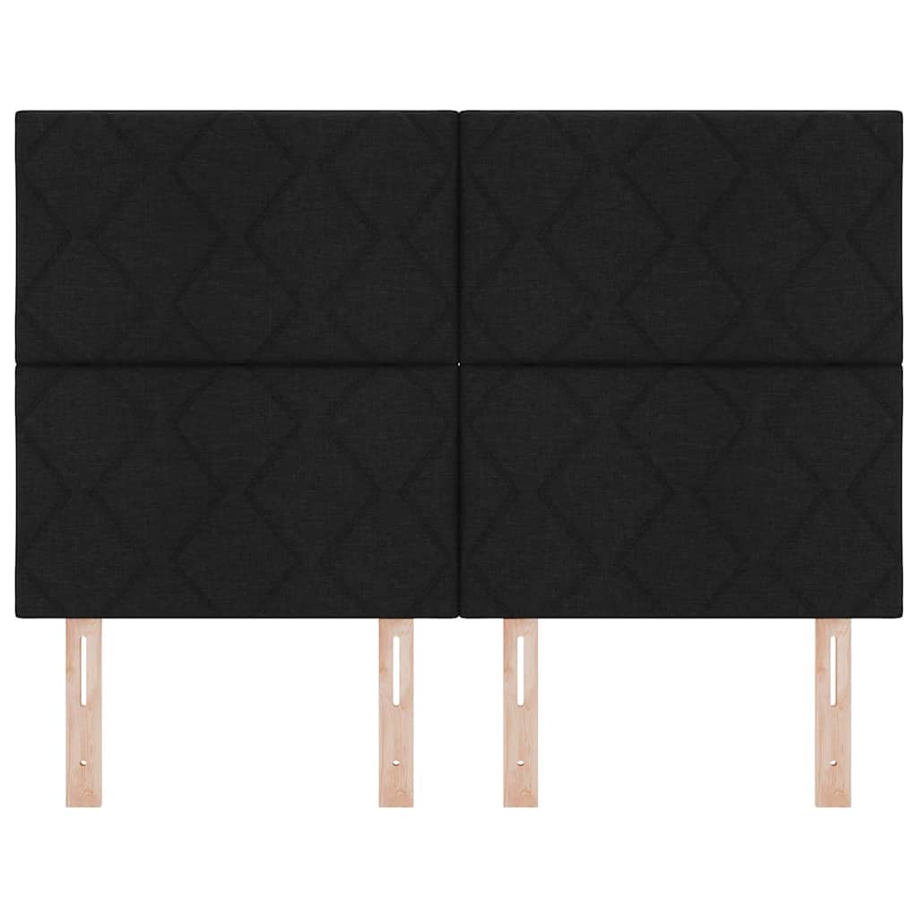 Hovedgærde Sort 160 cm Stof