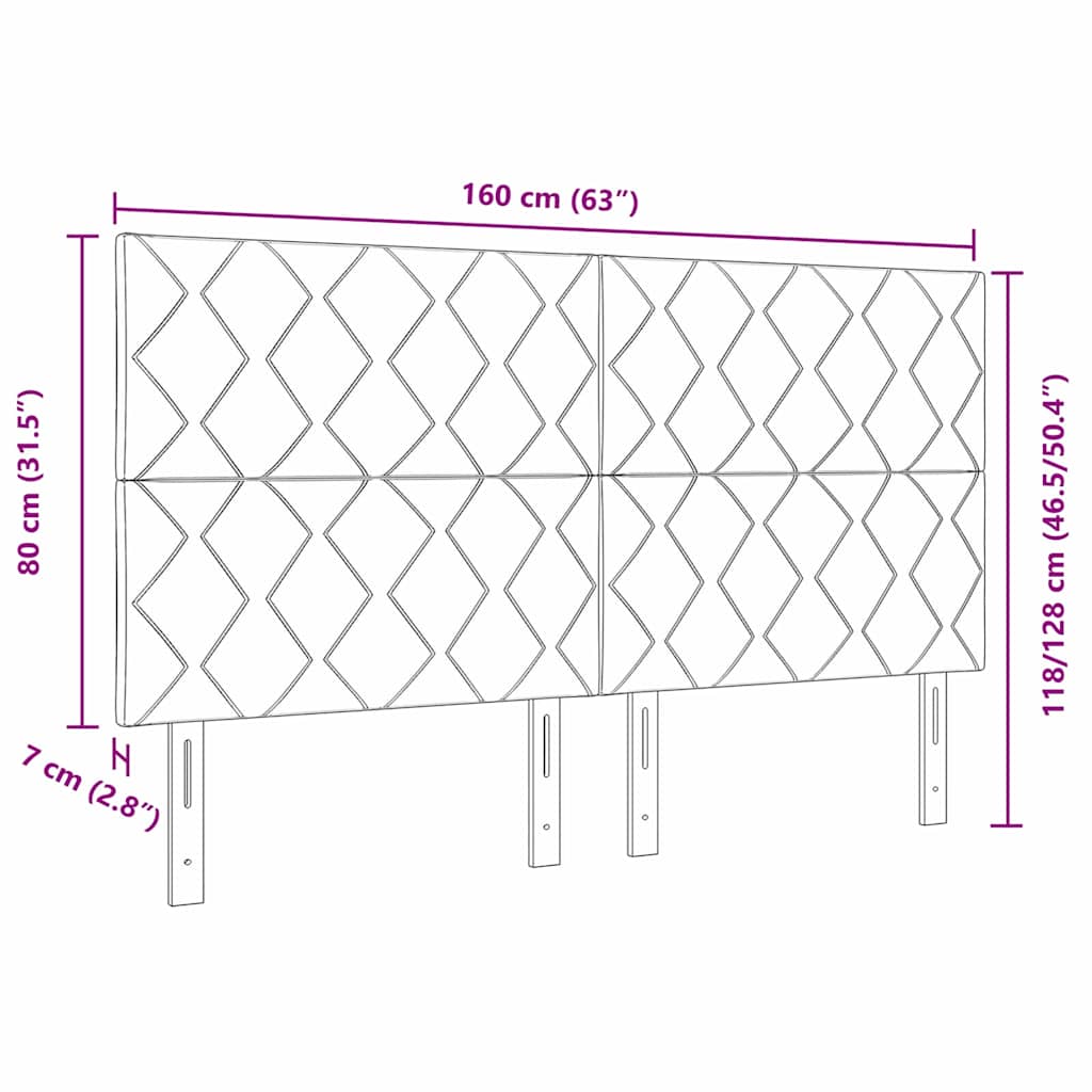 Hovedgærde Blå 160 cm Stof
