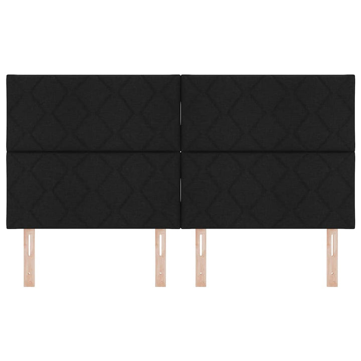 Hovedgærde Sort 180 cm Stof