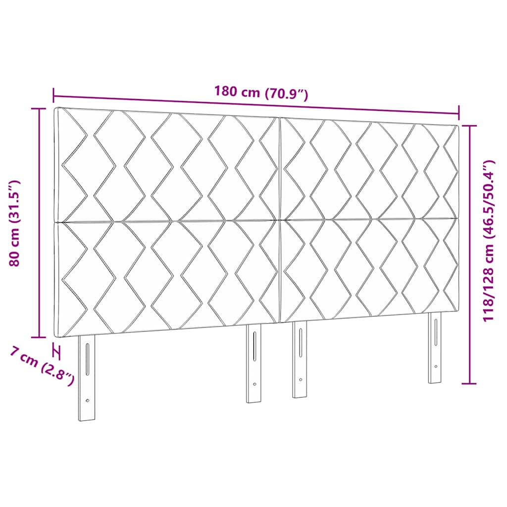 Hovedgærde Mørk Brun 180 cm Stof