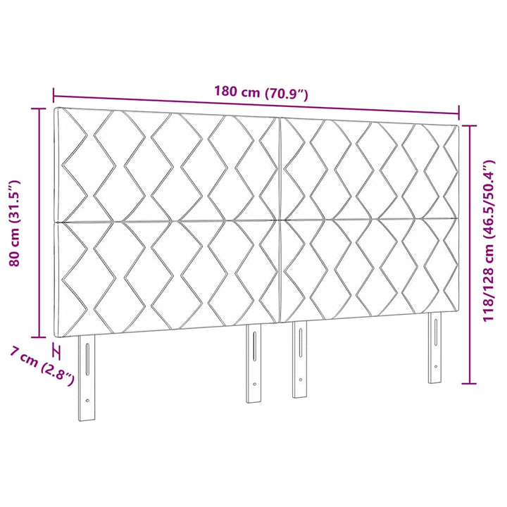 Hovedgærde Mørk Brun 180 cm Stof