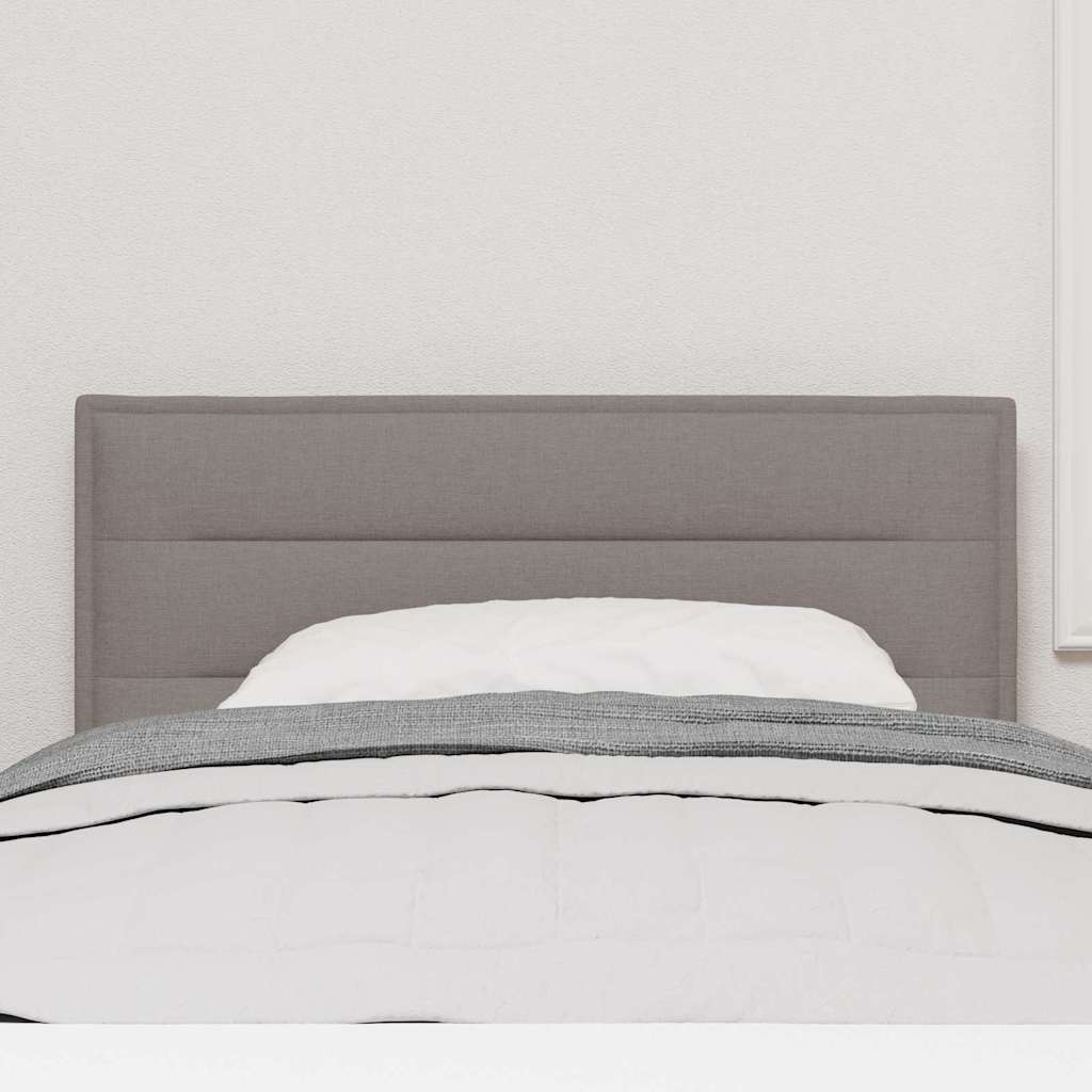 LED sengegavl med LED-lysstrimler Gråbrun 80 cm Stof