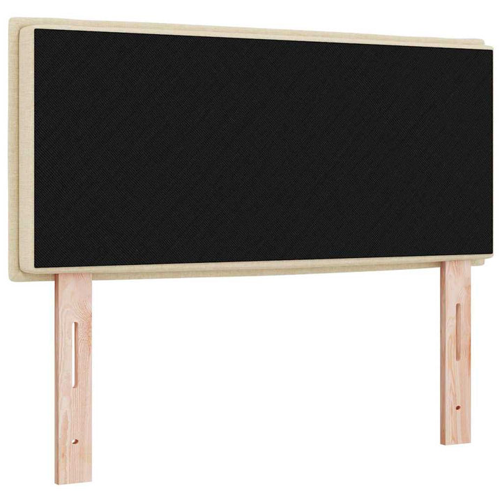 LED sengegavl med LED-lysstrimler Creme 80 cm Stof