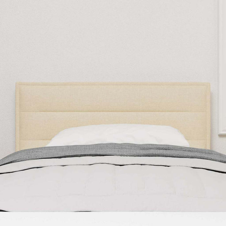 LED sengegavl med LED-lysstrimler Creme 100 cm Stof