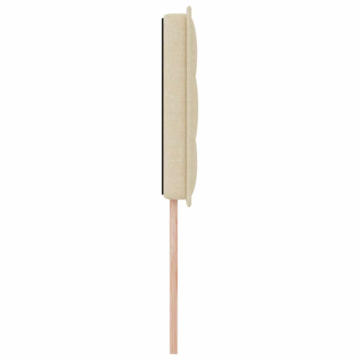 LED sengegavl med LED-lysstrimler Creme 100 cm Stof