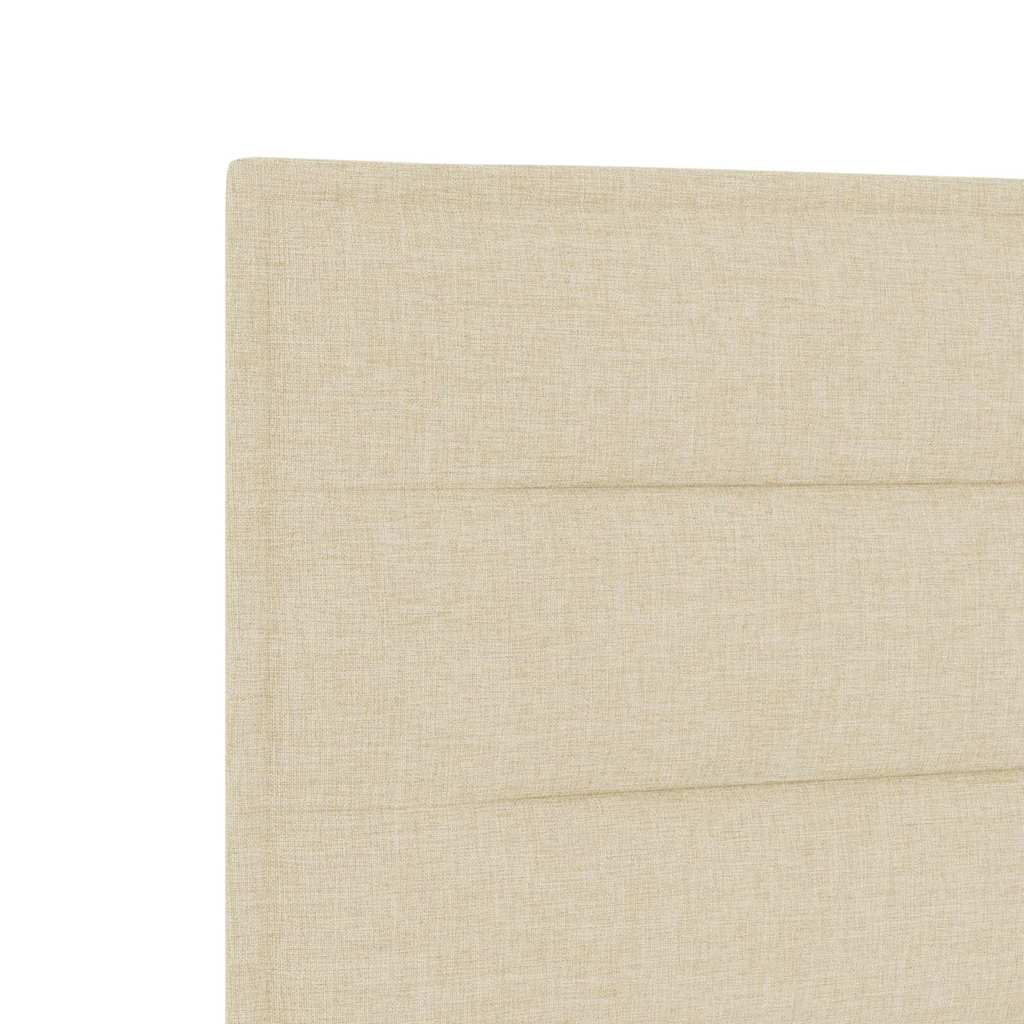 LED sengegavl med LED-lysstrimler Creme 160 cm Stof