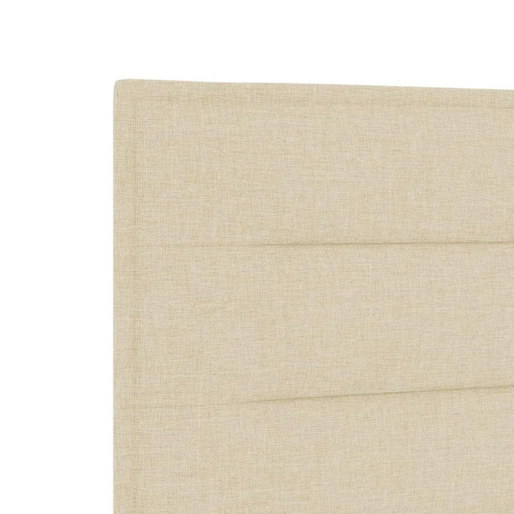 LED sengegavl med LED-lysstrimler Creme 160 cm Stof